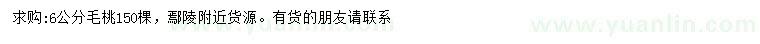 求購6公分毛桃
