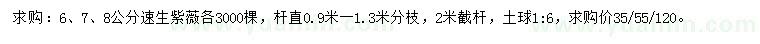 求購6、7、8公分速生紫薇