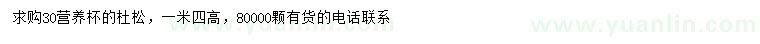 求購30公分杜松