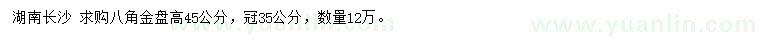 求購(gòu)高45公分八角金盤(pán)