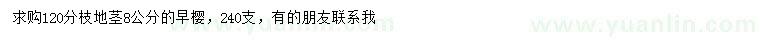 求購地徑8公分早櫻