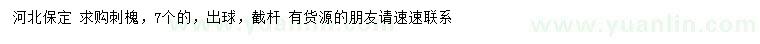 求購7公分刺槐