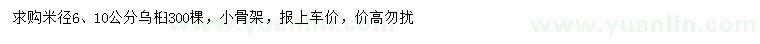 求購(gòu)米徑6、10公分烏桕