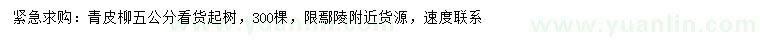 求購5公分青皮柳