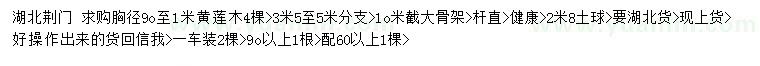 求購胸徑90-100公分黃蓮木