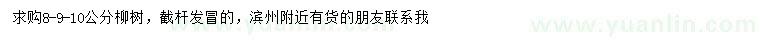 求購8、9、10公分柳樹