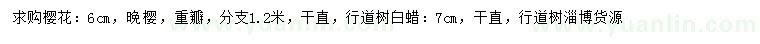 求購(gòu)6公分櫻花