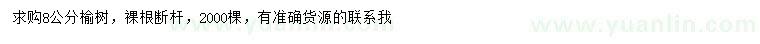 求購8公分榆樹