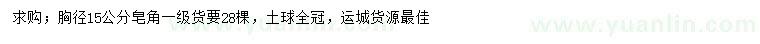 求購胸徑15公分皂角