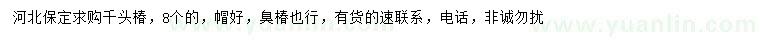 求購8公分千頭椿