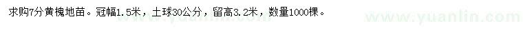 求購(gòu)7公分黃槐