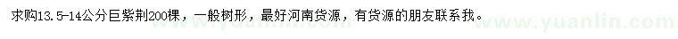 求購13.5-14公分巨紫荊