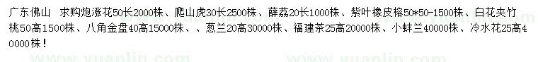 求購炮漲花、爬山虎、薛荔等