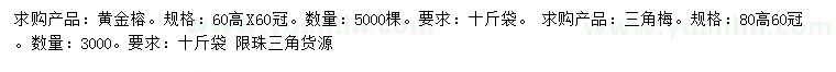 求購高60公分黃金榕、80公分三角梅