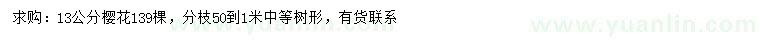 求購(gòu)13公分櫻花