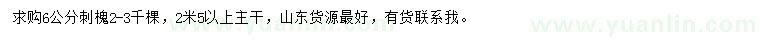 求購(gòu)6公分刺槐