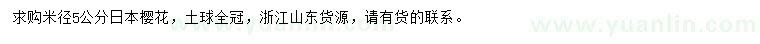 求購米徑5公分日本櫻花