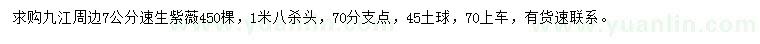 求購7公分速生紫薇