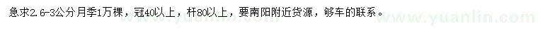 求購2.6-3公分月季