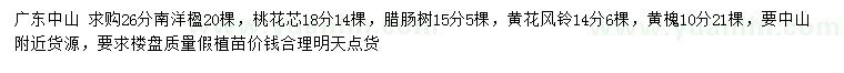 求購(gòu)南洋楹、桃花芯、臘腸樹等