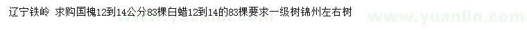 求購12-14公分國槐、白蠟