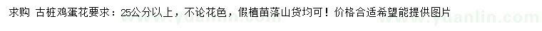 求購(gòu)25公分以上古樁雞蛋花