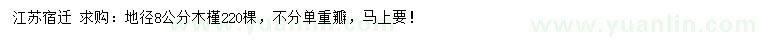 求購地徑8公分木槿