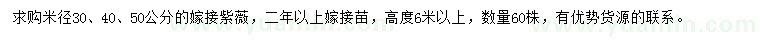 求購米徑30、40、50公分嫁接紫薇