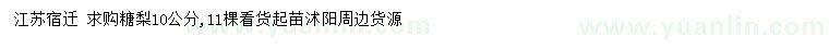求購(gòu)10公分糖梨