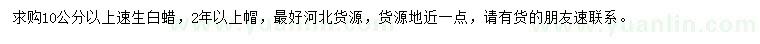 求購(gòu)10公分以上速生白蠟