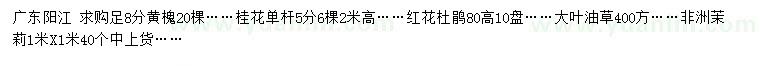 求購(gòu)黃槐、桂花、紅花杜鵑等