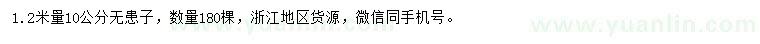 求購(gòu)1.2米量10公分無(wú)患子