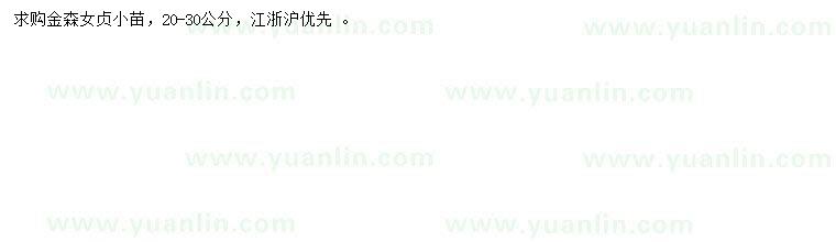 求購20-30公分金森女貞苗