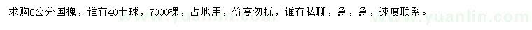 求購6公分國槐