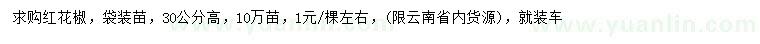 求購高30公分花椒苗
