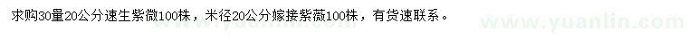 求購30量20公分速生紫薇、米徑20公分嫁接紫薇
