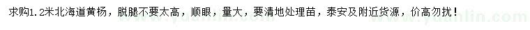 求購1.2米北海道黃楊