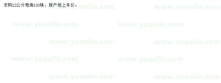 求購(gòu)12公分皂角