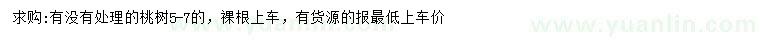 求購5-7公分桃樹