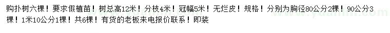 求購胸徑80、90、110公分樸樹