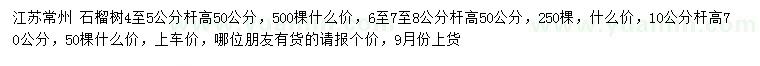 求購4-5、6-7、10公分石榴樹