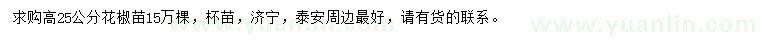 求購高25公分花椒苗