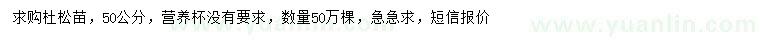 求購(gòu)50公分杜松苗