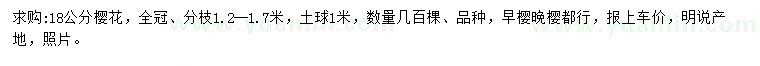 求購(gòu)18公分櫻花