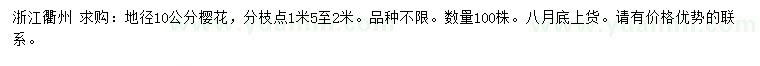 求購地徑10公分櫻花