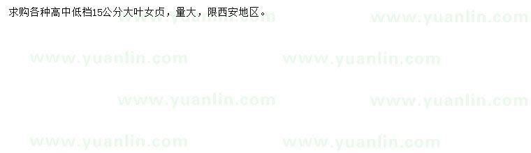 求購(gòu)15公分大葉女貞