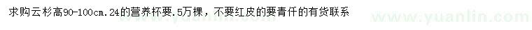 求購(gòu)高90-100公分云杉