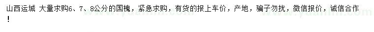 求購6、7、8公分國槐
