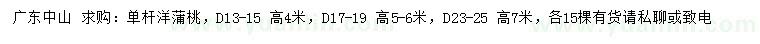 求購地徑13-15、17-19、23-25公分洋蒲桃