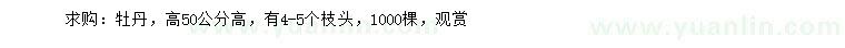 求購(gòu)高50公分牡丹